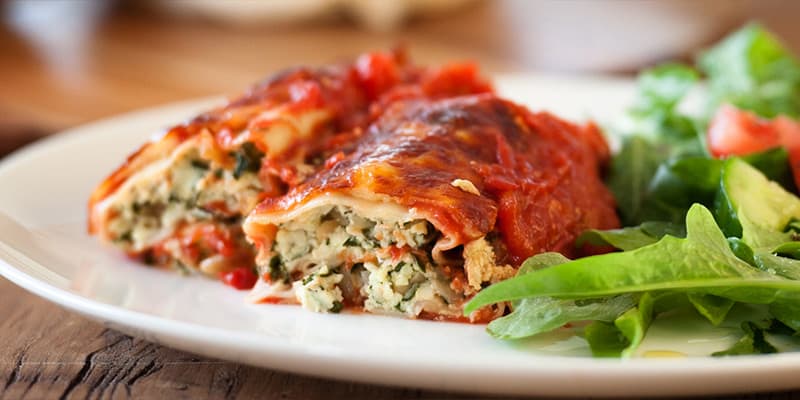 Ricotta and Spinach Canneloni